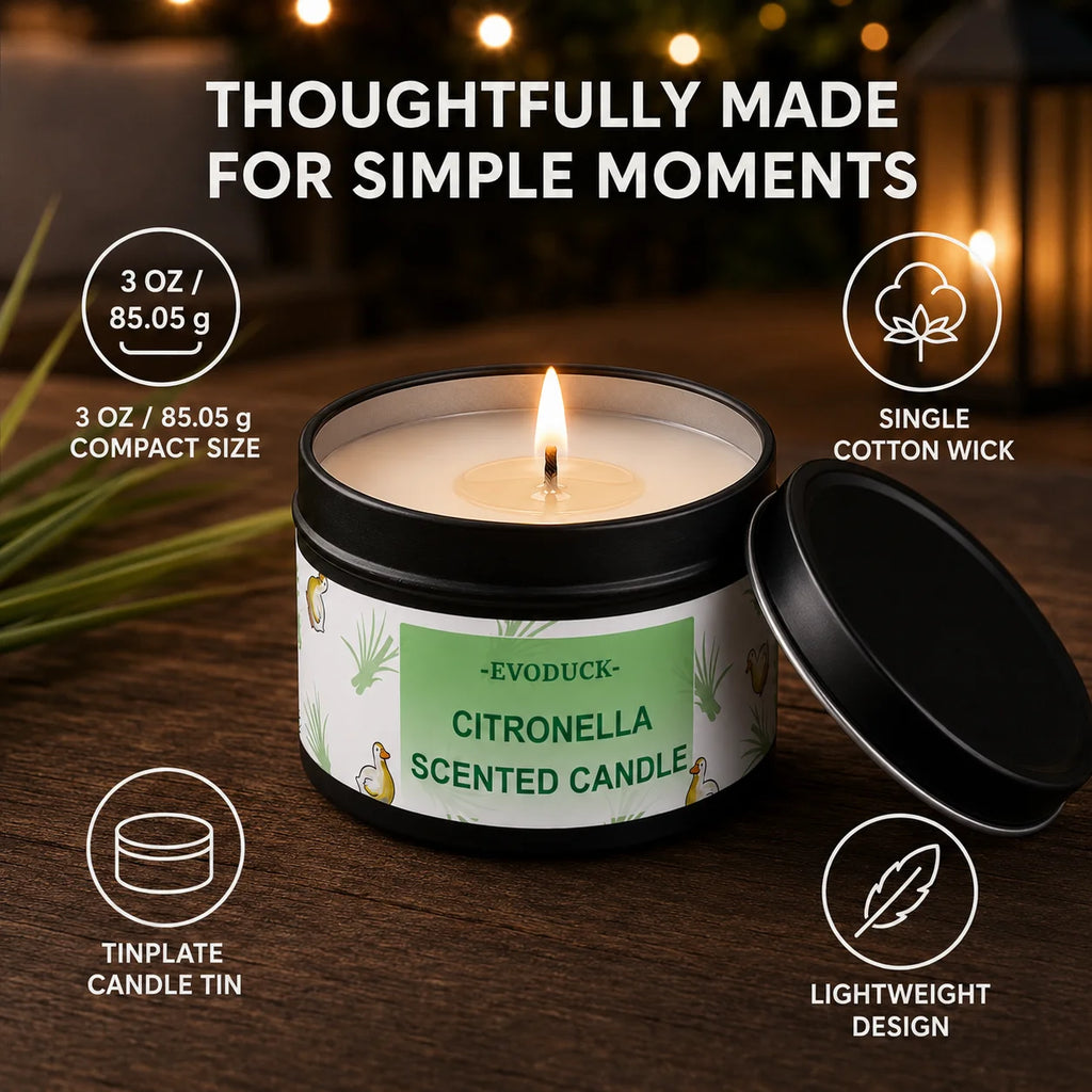 Vela de Citronela para Exteriores | VERTIKAL RUN – Aroma Lemongrass para Jardín, Camping y Terraza