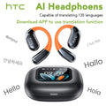 VERTIKAL RUN HTC NE27 Auriculares Bluetooth con Traductor en Tiempo Real 135 Idiomas y Pantalla LCD