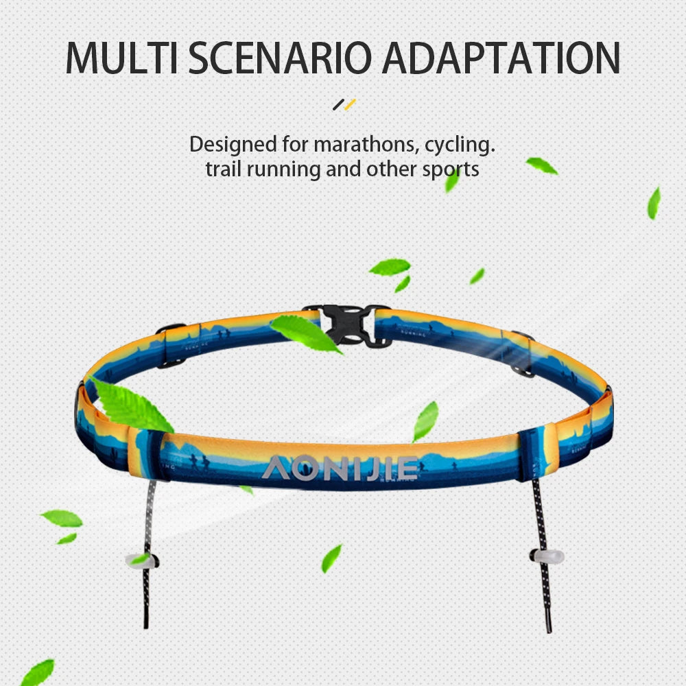 AONIJIE E4436 Portadorsal Reflectante para Running – Cinturón Elástico Unisex para Maratón y Triatlón