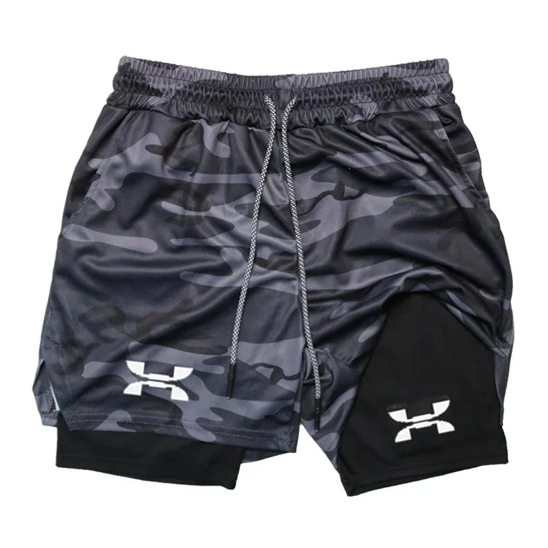 Pantalón Corto Running Hombre – 2 en 1 Secado Rápido Trail & Gym