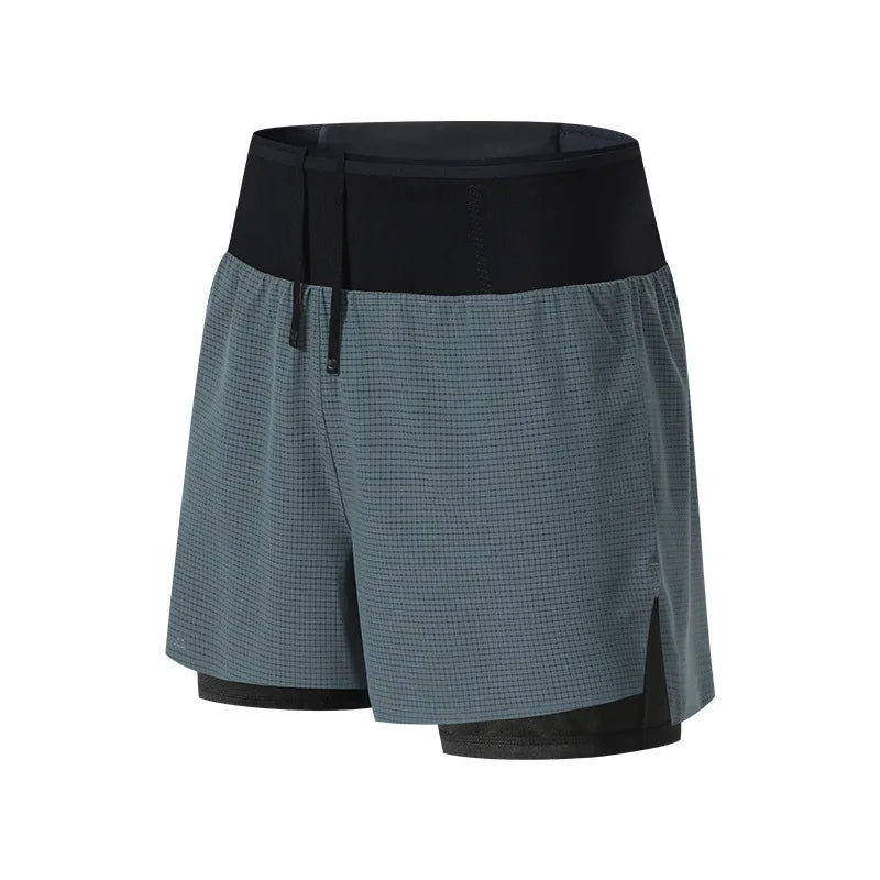 Pantalón Corto Trail Running Hombre – Doble Capa, Secado Rápido y Bolsillo