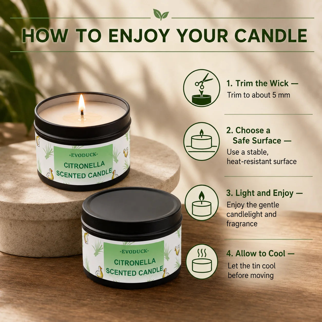 Vela de Citronela para Exteriores | VERTIKAL RUN – Aroma Lemongrass para Jardín, Camping y Terraza