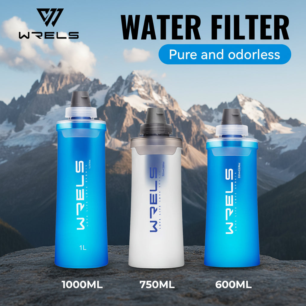Botella Deportiva Plegable VERTIKALRUN 600–1000 ml con Pajita