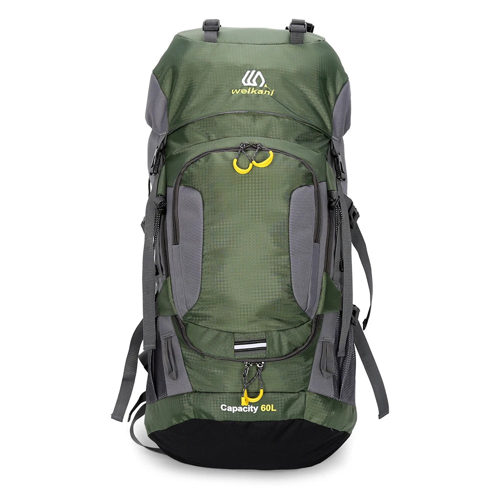 LIXADA 60L Waterproof Hiking Backpack Camping Mountain Climbing Cycling Backpack Outdoor Sport Bag with Rain Cover