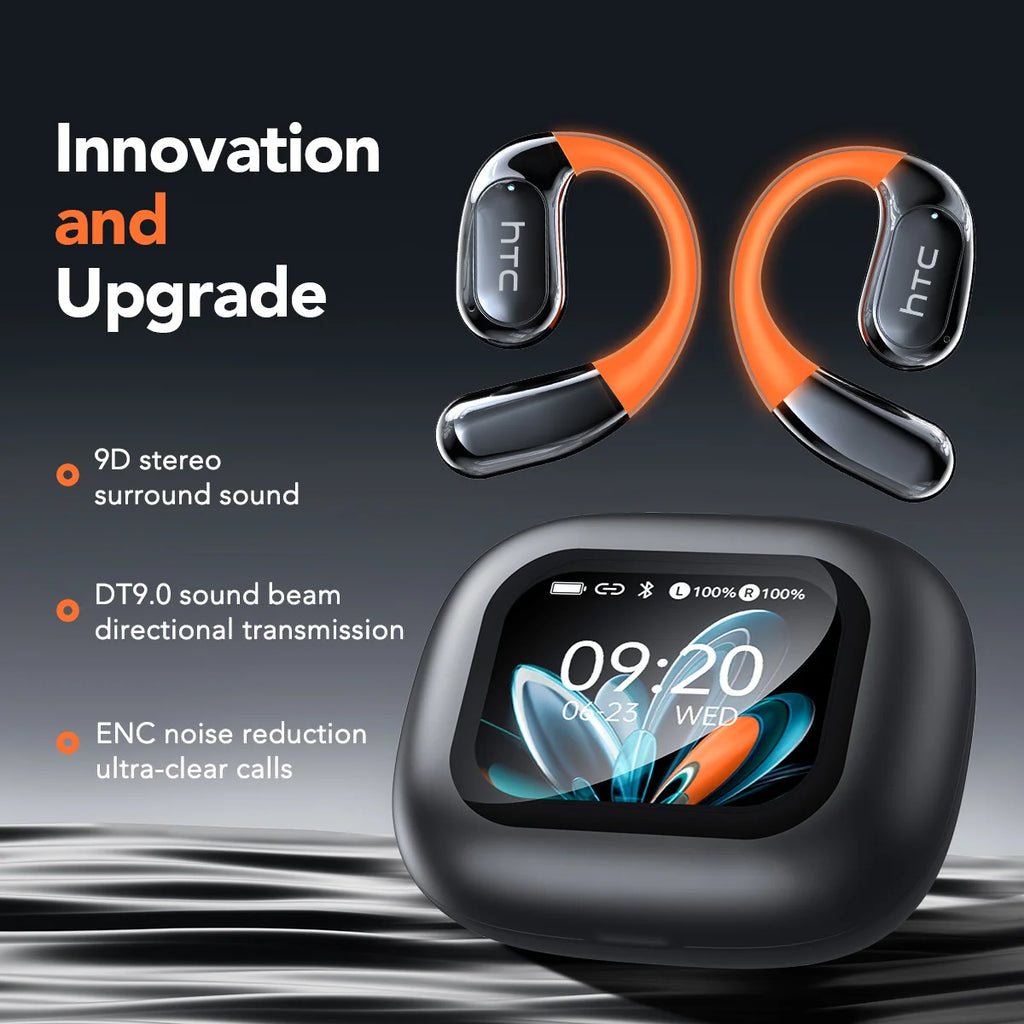VERTIKAL RUN HTC NE27 Auriculares Bluetooth con Traductor en Tiempo Real 135 Idiomas y Pantalla LCD