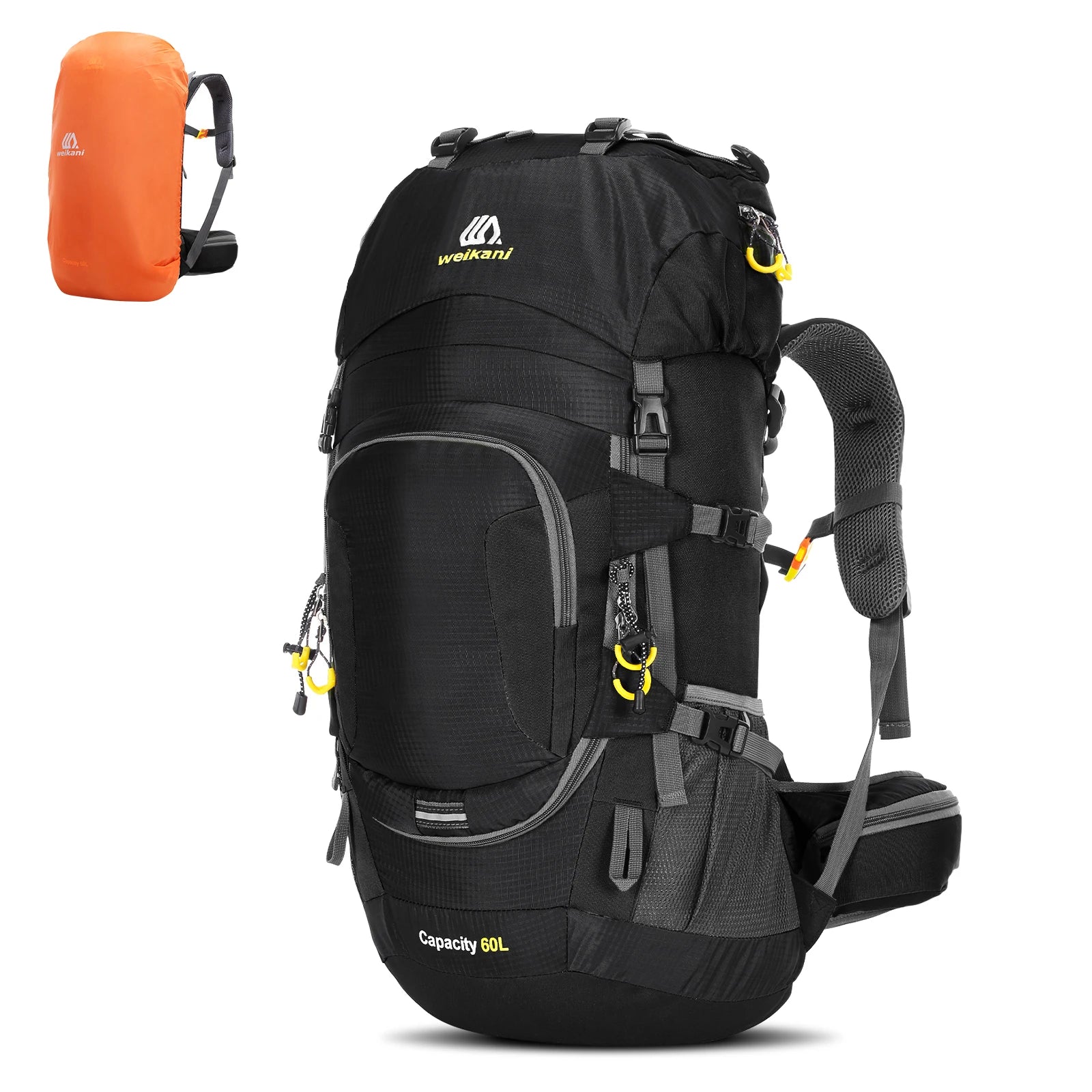 LIXADA 60L Waterproof Hiking Backpack Camping Mountain Climbing Cycling Backpack Outdoor Sport Bag with Rain Cover