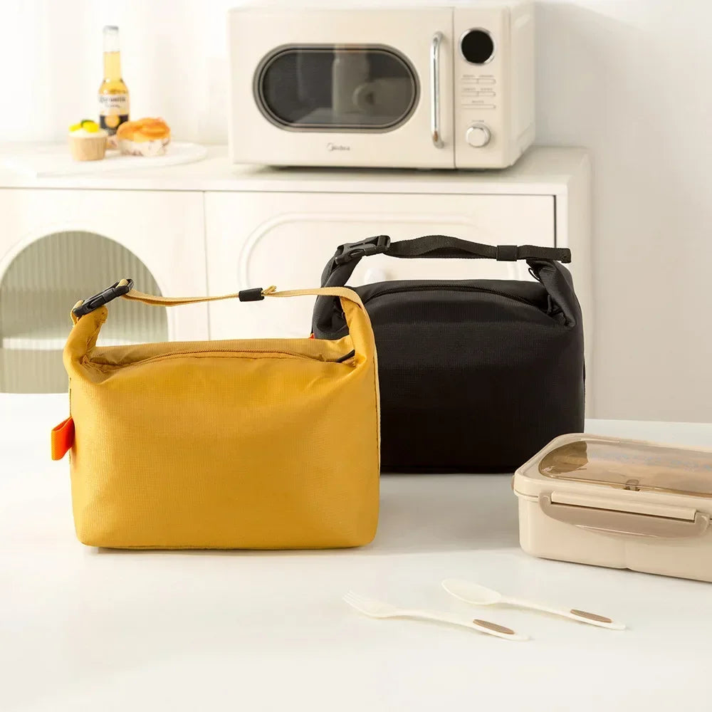 Bolsa Isotérmica Tipo Bento para Almuerzo | Fiambrera Portátil con Papel de Aluminio