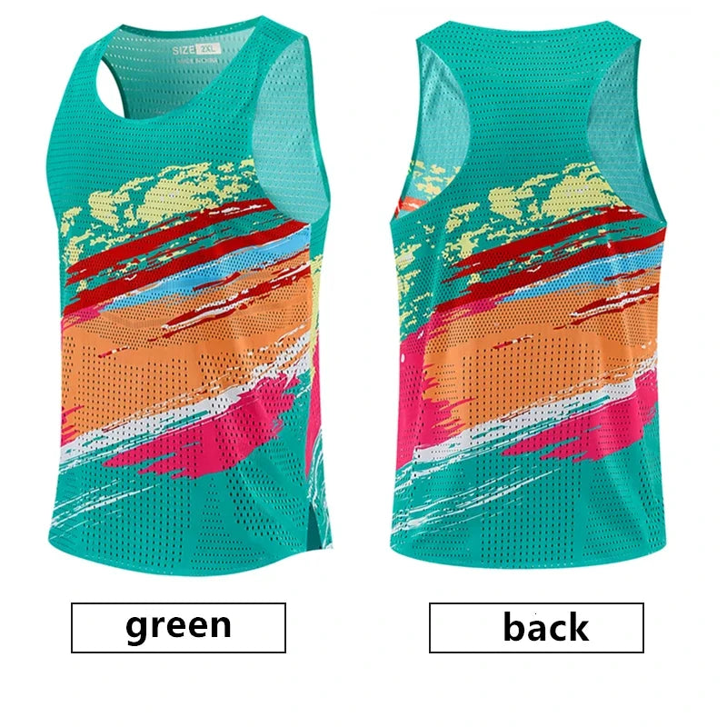 Camiseta Running Hombre Manga Corta | Estampado 3D Transpirable Gym Maratón