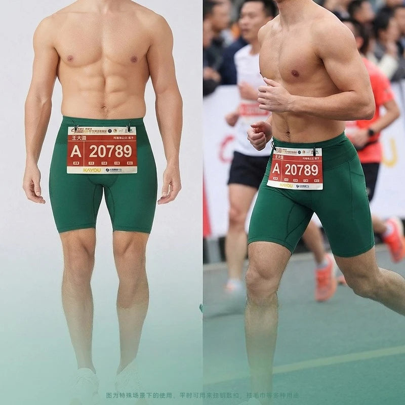 Pantalones Cortos Compresión Running Hombre | Multipocket | Gym y Trail | VERTIKAL RUN