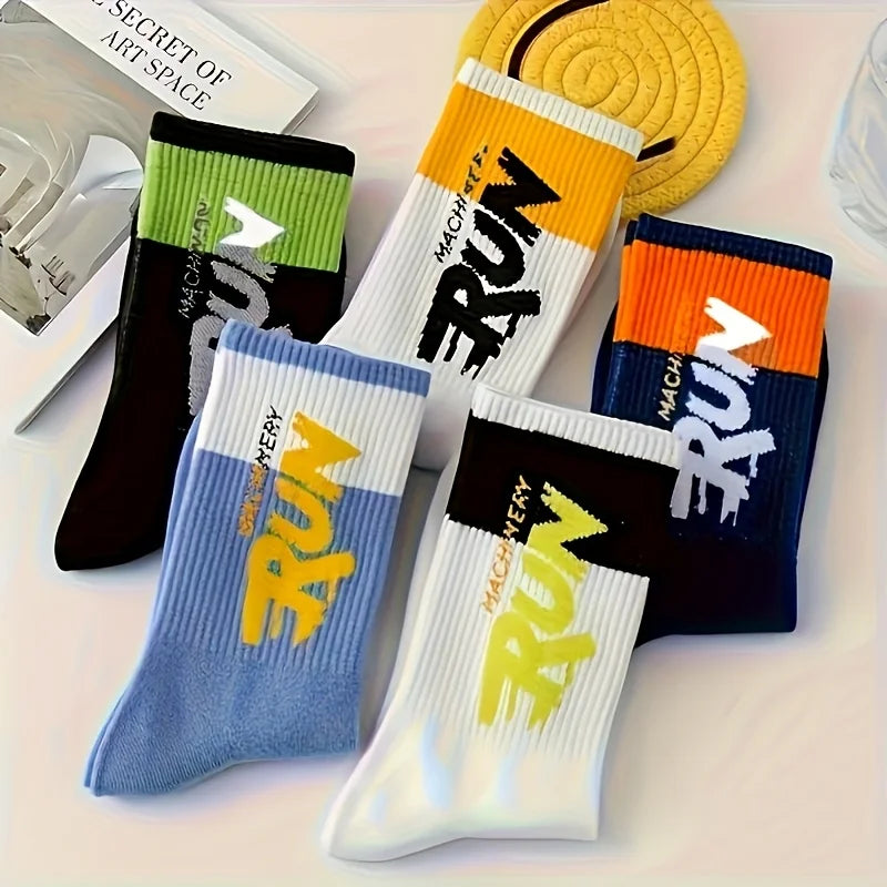 Calcetines Deportivos Hombre con Letras – Pack 5/10 pares | Media Caña